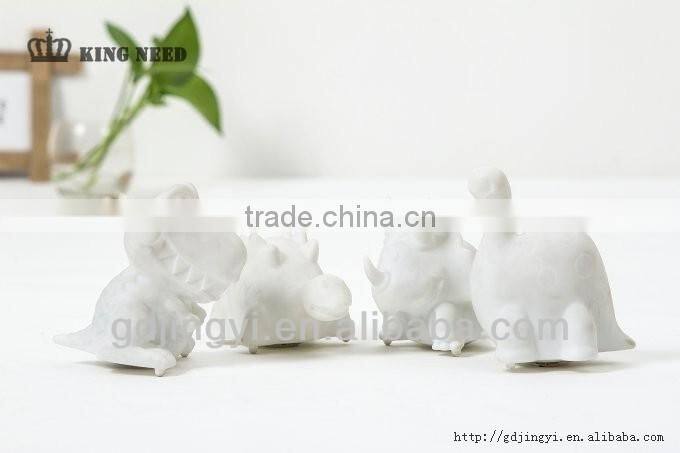 white dinosaur for children day with soft plastic dinosaur toys