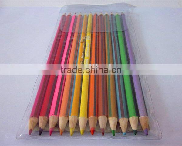 Graphite wood color pencil with eraser