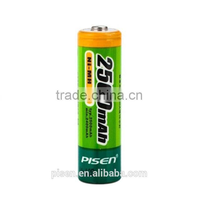 Pisen Rechargeable 1.2V AA 2500mAh Nimh Battery Pack