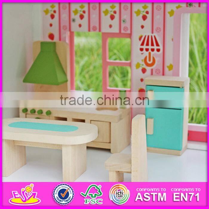 2016 top fashion lovely wooden victorian dollhouse for kids W06A041C