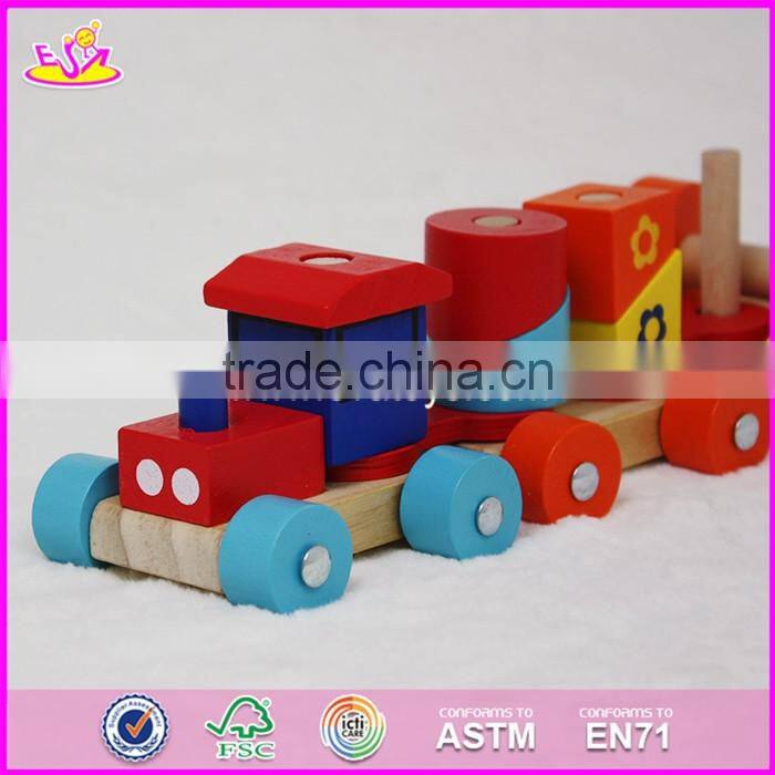 2017 New design funny children play wooden train toys W04A295