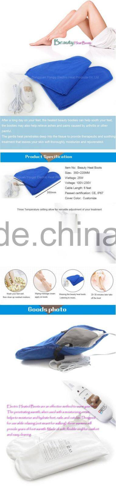 Beauty Far Infrared Electric Heated spa Bootie Foot Warmer