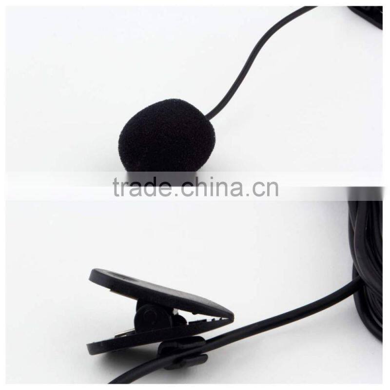 Portable Mini Microphone Speaker 3.5mm Tie Lapel Lavalier Microphone Clip for Lectures Teaching