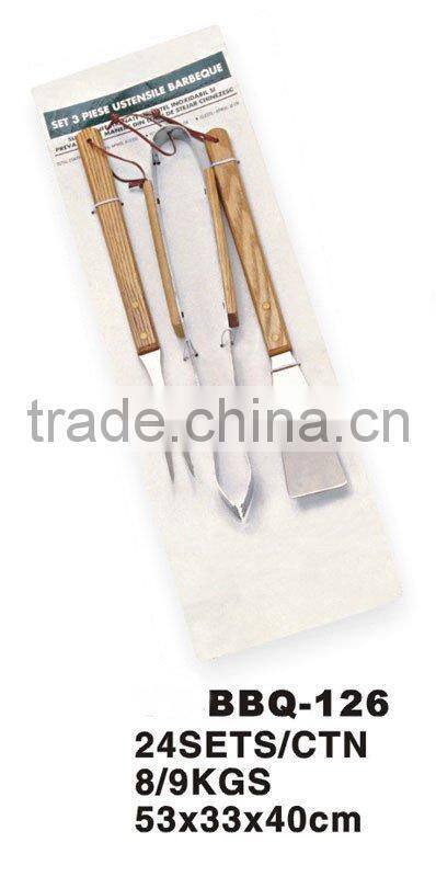 BBQ-126 3 pcs Barbecue Tools Set