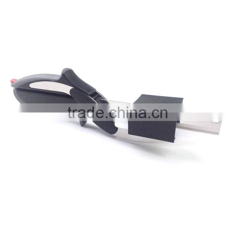 2 in 1 functional knife cutting board clever scissors cutter