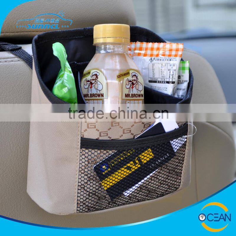 Polyester Car Seat Back Organizer , Car Hanging Bag for Travel