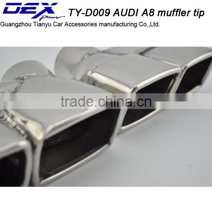 factory price car part 304 stainless steel a-udi a8 muffler exhaust tip