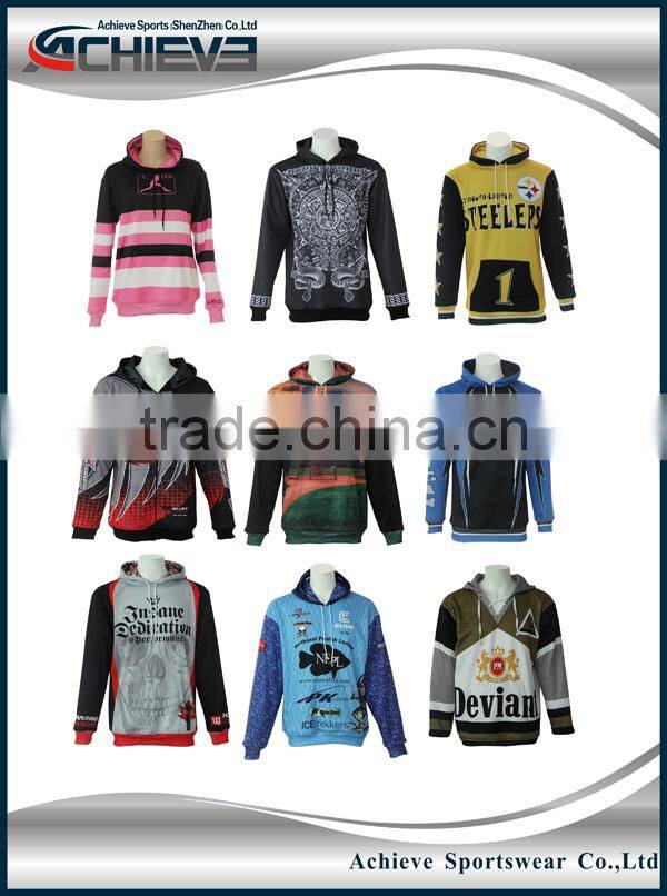 High Quality Sublimated Slim Fit Custom Mens Hoodies Sweatshirts Clothing