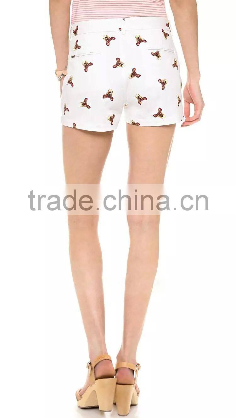 lively short printed with cartoon pattern pants