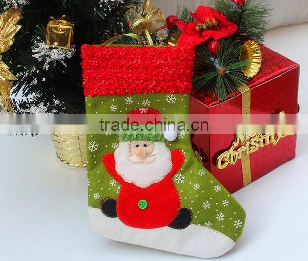 Merry Christmas sock Santa Claus sock in stock Handmade christmas stocking sock Xmas decoration