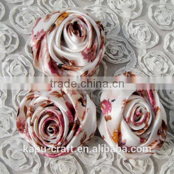 Cute handmade ladybug satin artificial flower