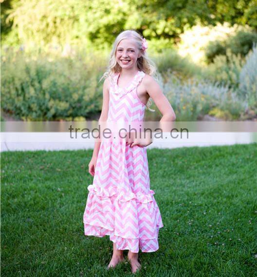 wholesale Fashion baby gilrs long ruffle dress kids party dress