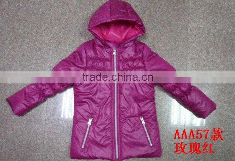 kid coats children clothing padded jacket with hood padding wholesale girl's jackets