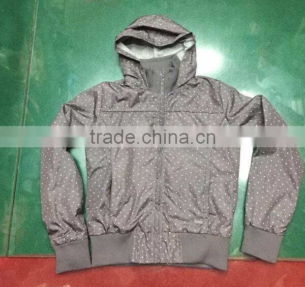 wholesale low price soft shell stock garment jacket