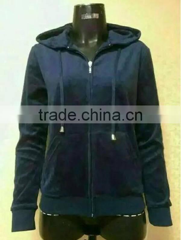 lady sportswear velvet fabric two piece remaining stock