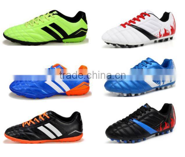 2017 New Design Non-branded Football Shoe Factory Stock Lot Sport Shoes Low Price Wholesale