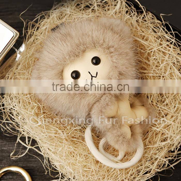 CX-A-03 Genuine Mink Fur Monkey Dolls Cute Toys Mink Fur