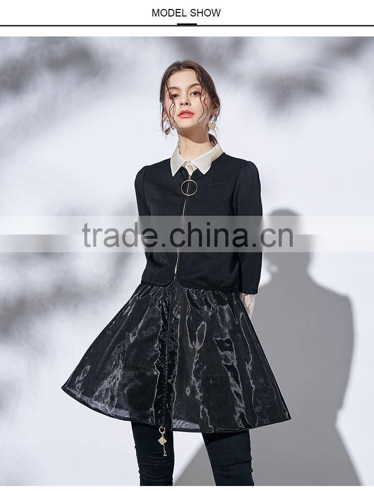 Maxnegio wommen coat autumn 2017 zipper coat fashion coat