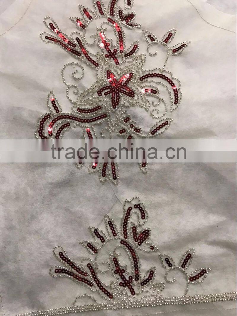 machine made animal applique patch with sequin and bead