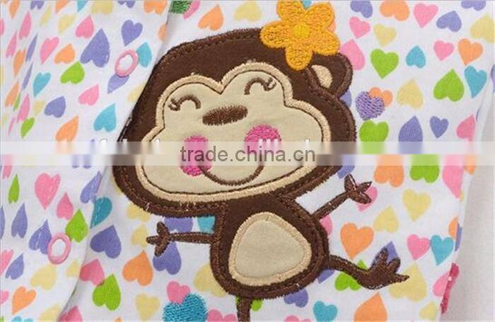 SR-227G baby romper onesie girls clothing floral pattern design cotton romper for baby girl