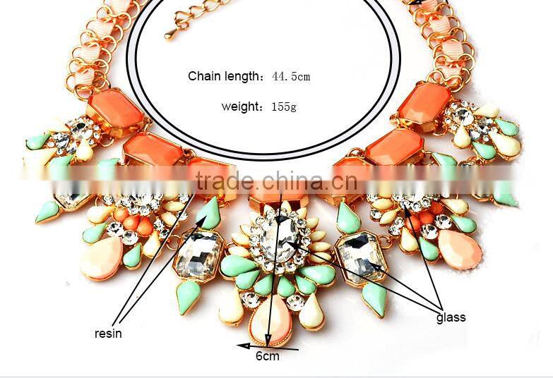 F20008N hot fashion style classical necklace women gemmed necklace