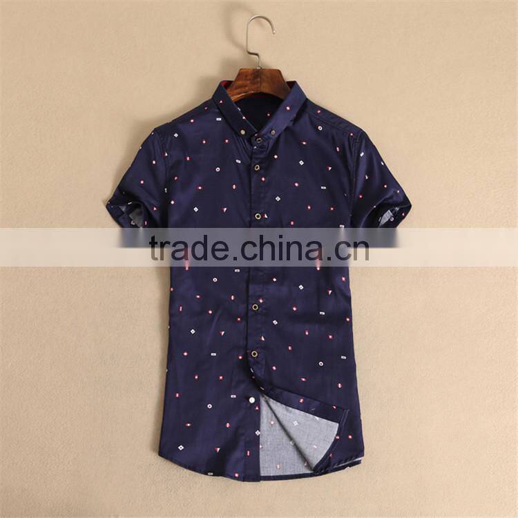 2015 latest style cotton mens custom dress paint shirt