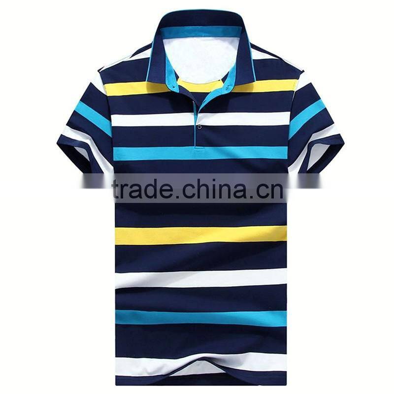 Simple colorful striped design Polo shirt for men