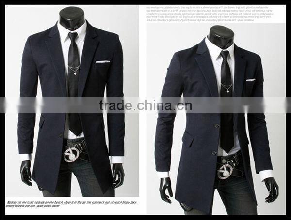 2016 latest european style velvet trendy business long blazer suit for man
