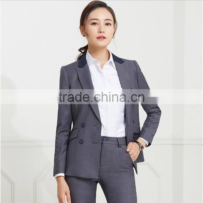 custom women blouse sample elegant women pants suit office uniform designs for women korean style