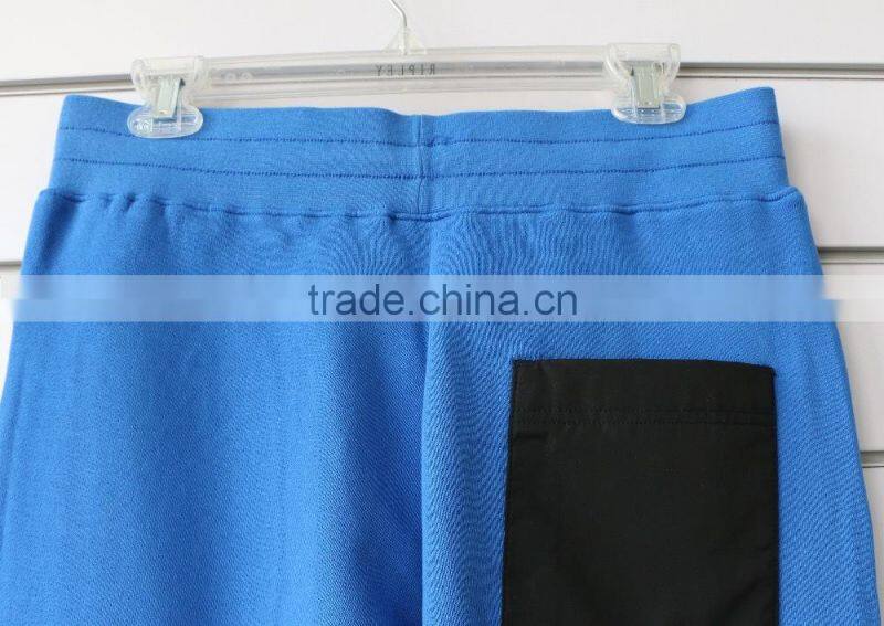 100% cotton men jogging pants with side waterproof pockets and logo print