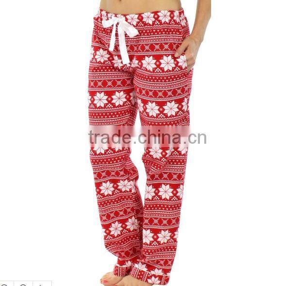 Colorful Printed Pattern Cozy Coral Fleece Yoga Pants