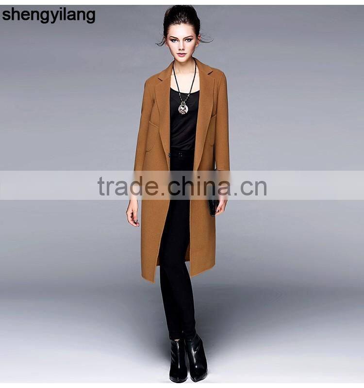 women's wholesale wool suit collar midi long coat