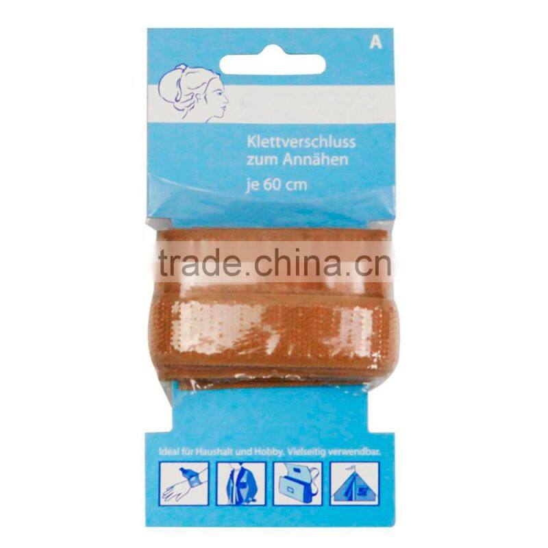 D&D 2cm*60cm High Quality Brown Magic Sticky Hook and Loop Adhesive Fastener Tape With Strong Stickiness Sewing Tools For Garmen