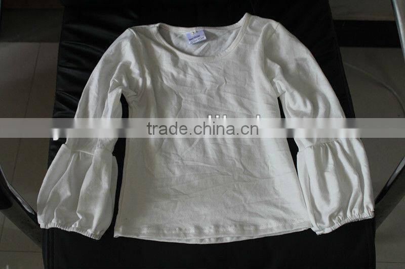 baby girls solid white color shirts for girls ruffle long fluffy sleeve t shirt baby girls clothing for kids autumn shirts