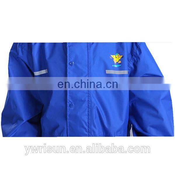 High Quality Waterproof Nylon Raincoat Kids Rain Coat With Custom Logo For 2-14 T