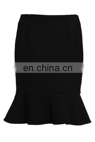Ladies elegant autumn plain color OL flounce sexy galleries girls mini skirt mini dress