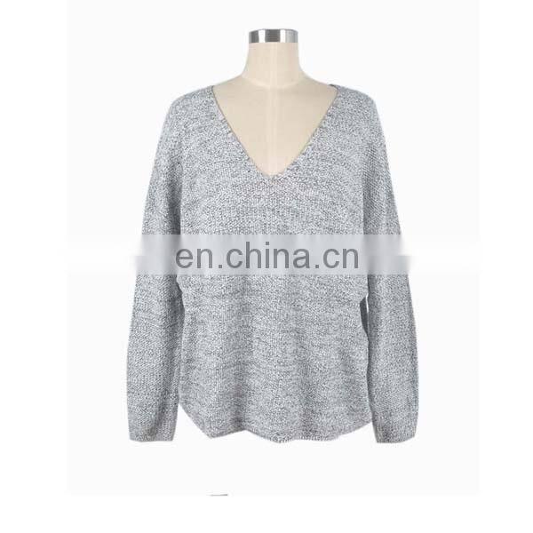 Winsun 2016 Girls Fashionable Oversized V-Neck Pullover