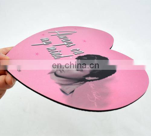 Customized die cut shape printed non-slip mouse mat pvc