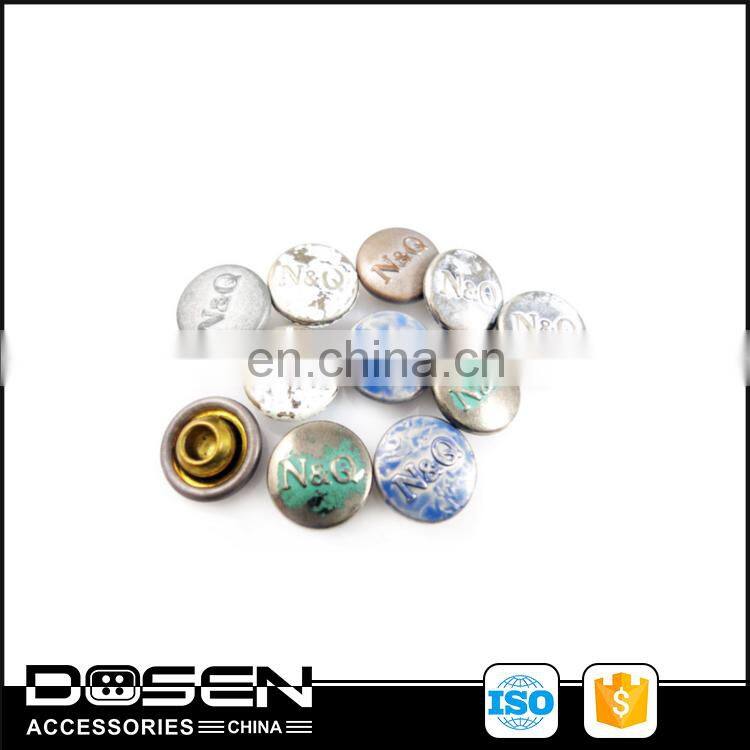 Mix Color Antique Finishing Spray Paint Embossed Logo Wholesale Decoration Rivet Caps Studs For Shoes Jeans Bag Clothing Spikes