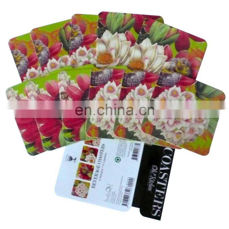 square brown color nice printing advertising paper coaster