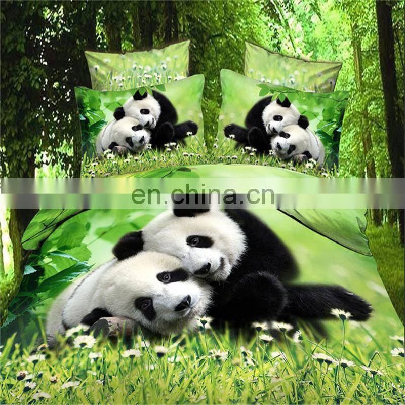 Custom bamboo bedding set 3d printed made in china chinese panda bedding set