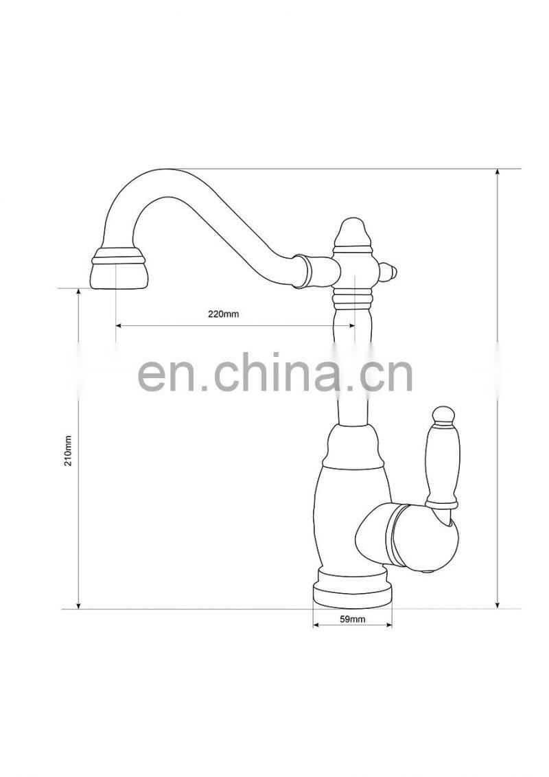 Brass Titanium Gold Brass Pull Down Kitchen Faucet with Retractable Pull Out Wand