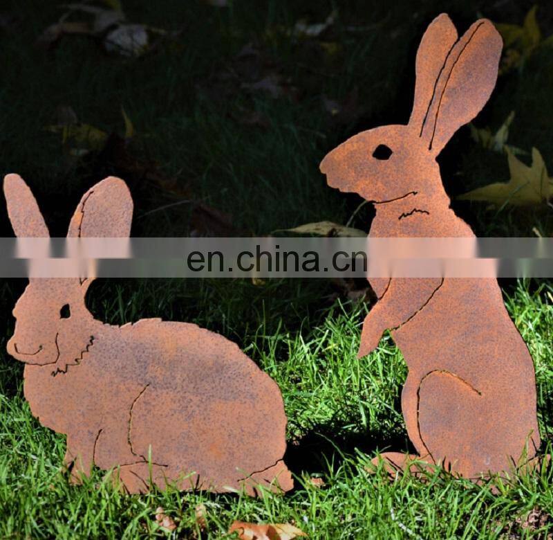 Corten Steel Animal Sculpture Rabbit Model