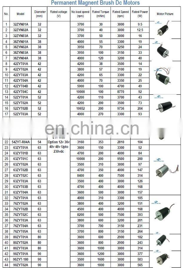 Permanent Magnet 12v 24v 36v 48v Dc Engine Brushless/brushed Motors, Custom Performance OEM ODM