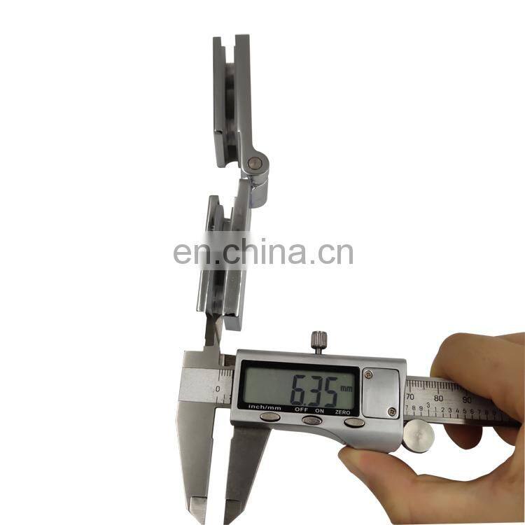 Zinc alloy glass to wall shower door hinges hardware shower glass clamp