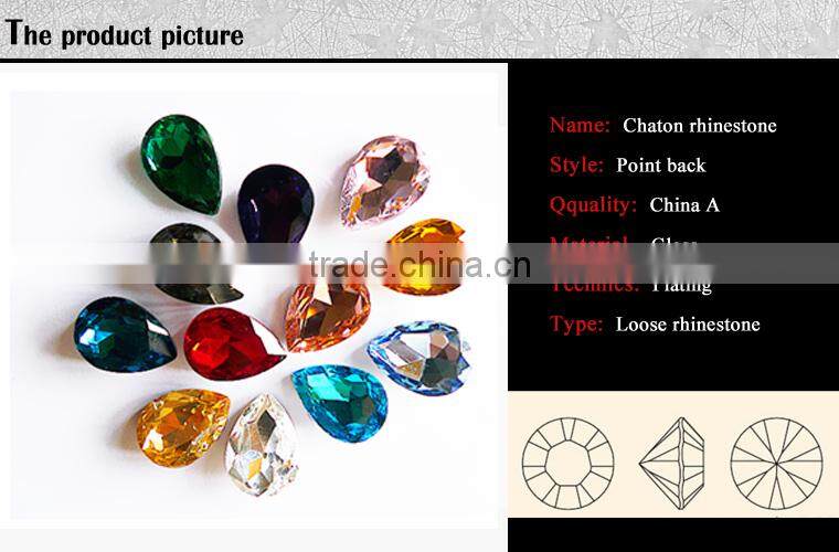 0322L New Fancy Point Back Glass horse eye shaped rhinestones,shaped rhinestone horse eye,horse eye rhinestone shaped