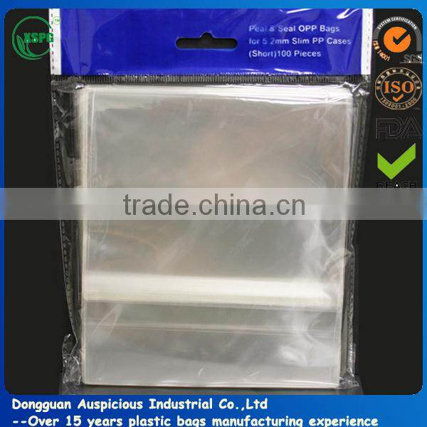 Clear hole header self adhesive OPP bag