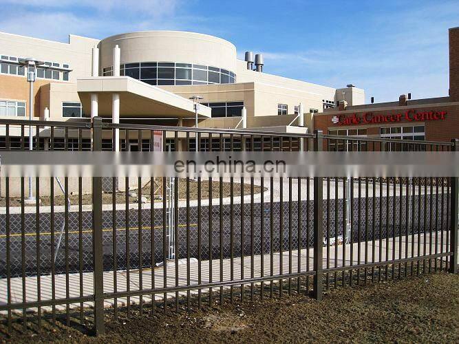 yard garden wrought iron steel fence,galvanized palisade fence,metal fence.