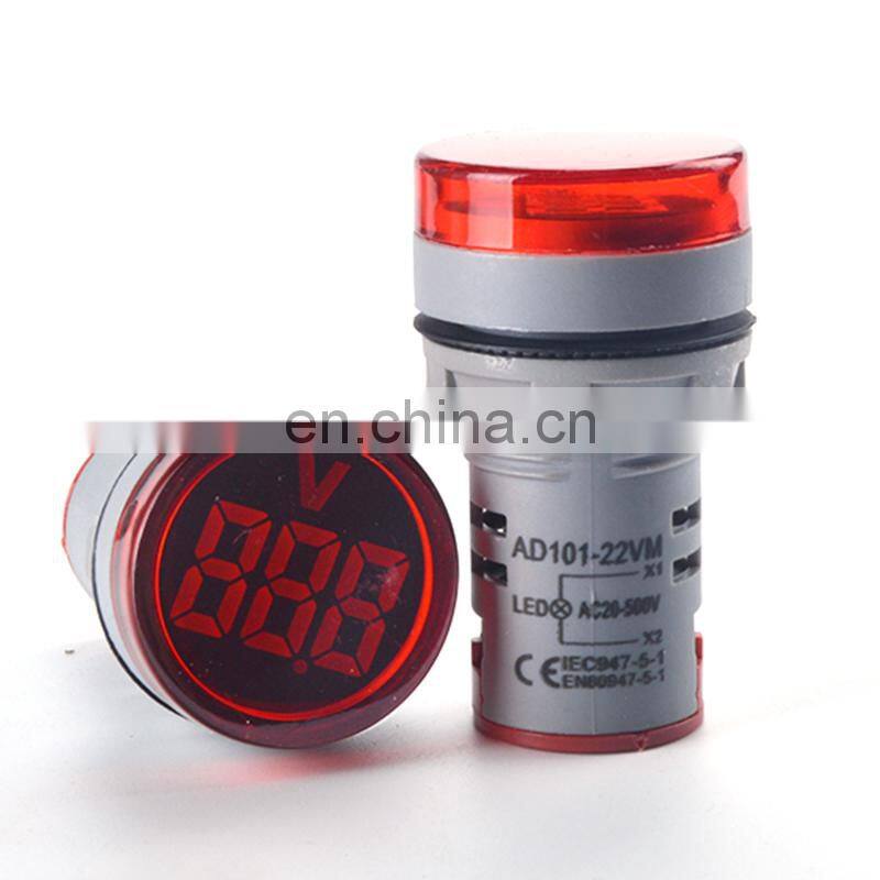 22MM large Digital Voltmeter AC60-500V RED Display lamp Voltage Meter AD101-22VM voltage meter, display Indicator