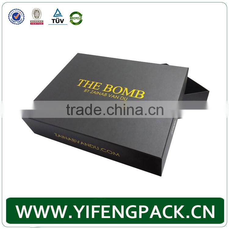 Customized matt black packaging paper gift corrugated box makers